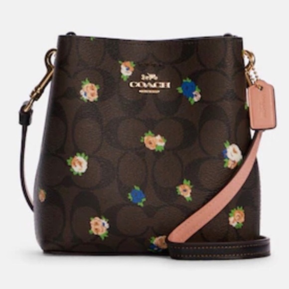 Coach Mini Town Bucket Bag In Signature Canvas With Vintage Mini Rose Print - Picture 5 of 5